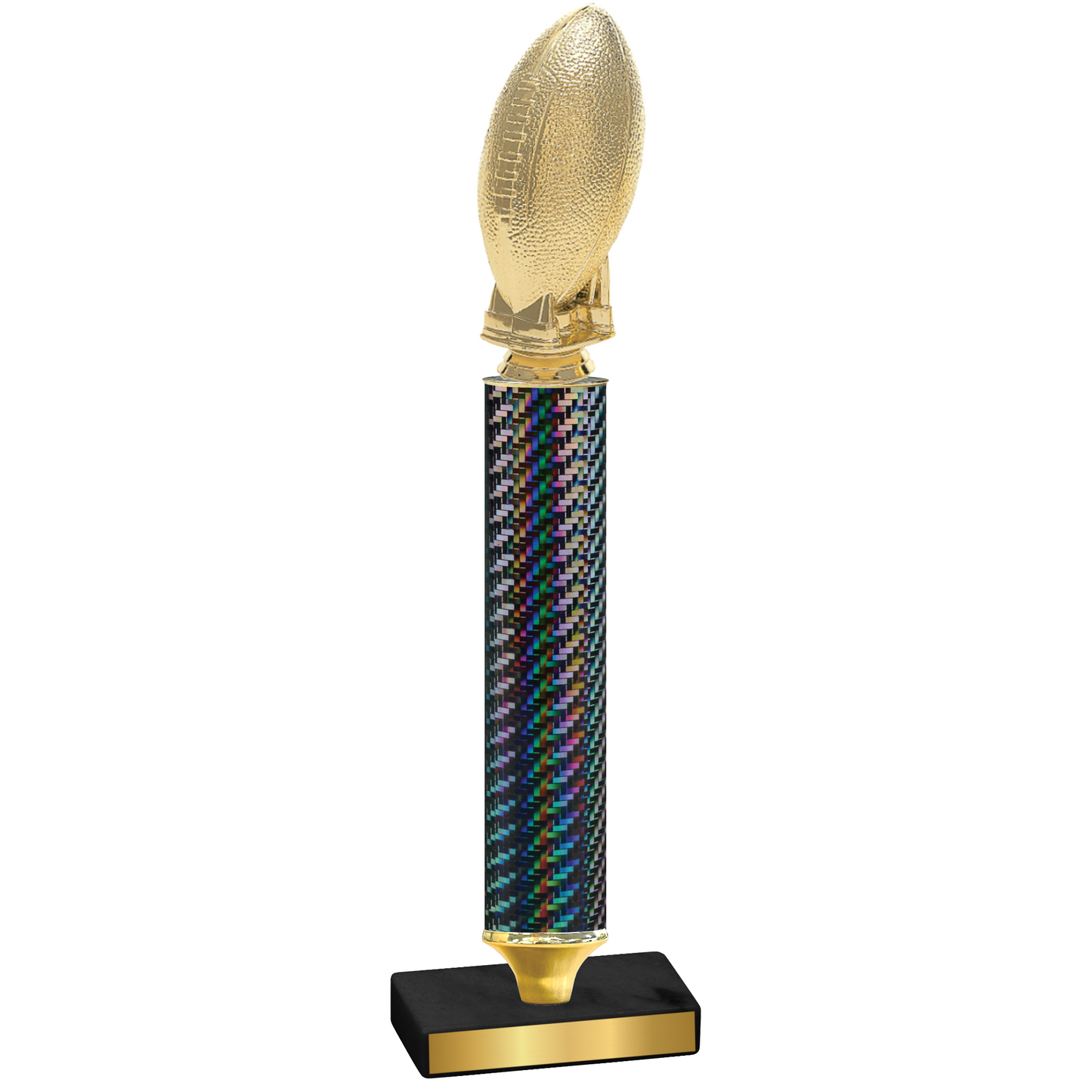 Value Black Carbon Fiber Football Trophy