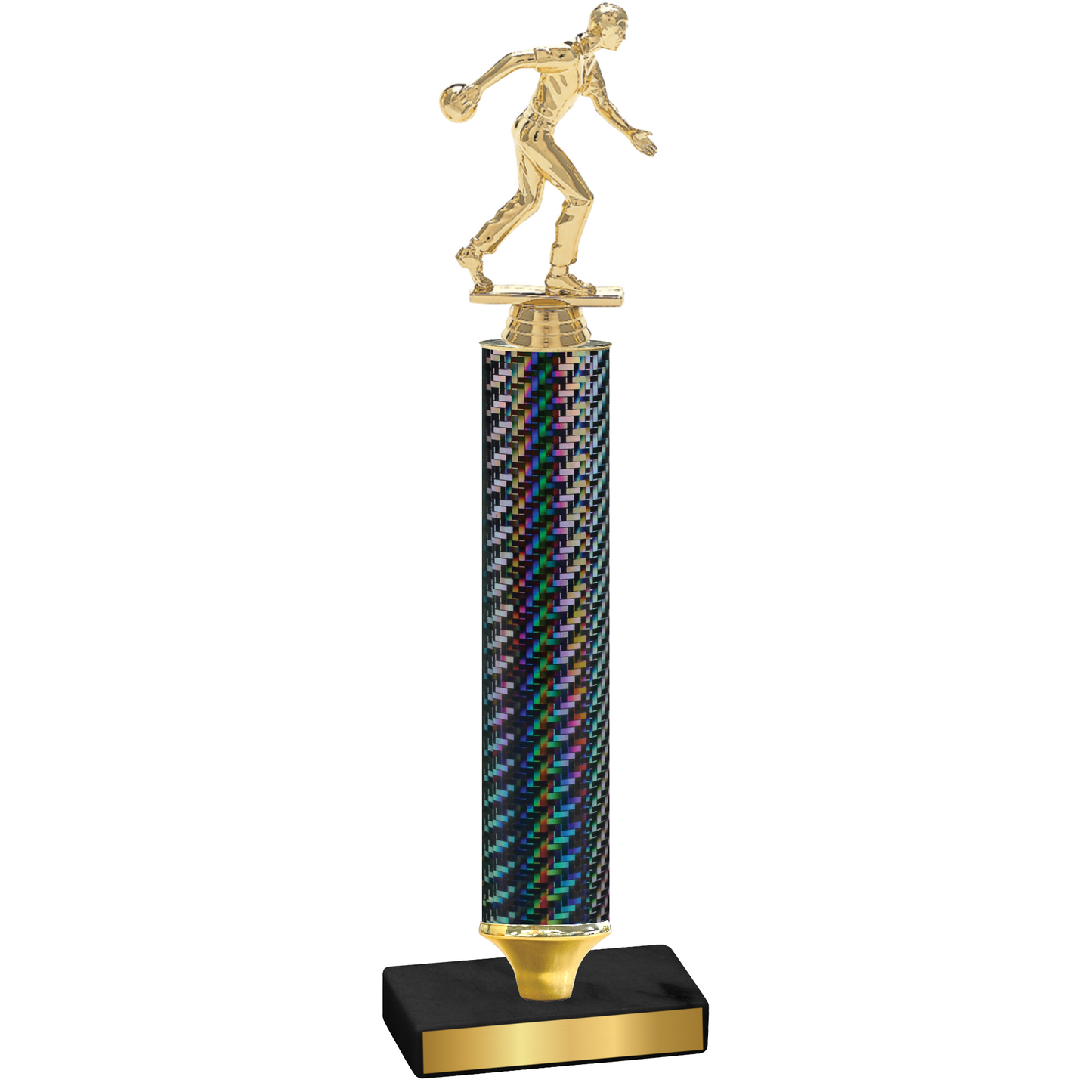 Value Black Carbon Fiber Bowling Trophy