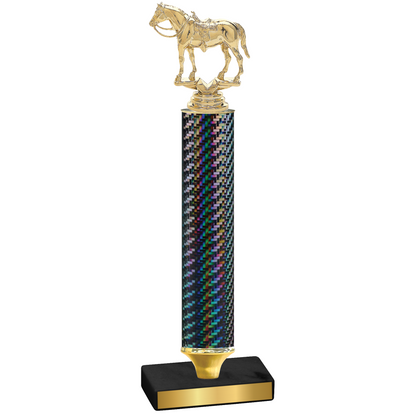 Value Black Carbon Fiber Horses Trophy