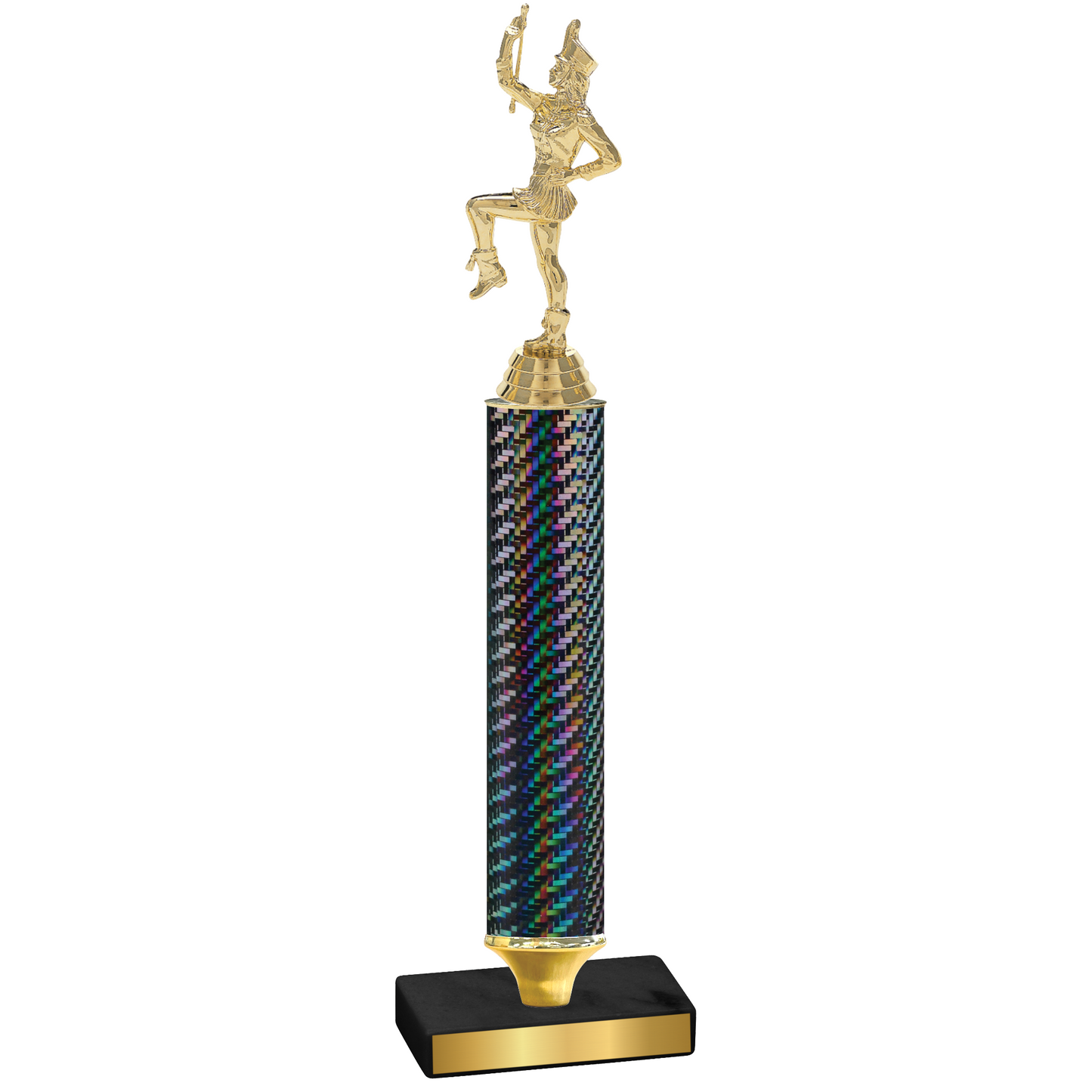 Value Black Carbon Fiber Majorette Trophy