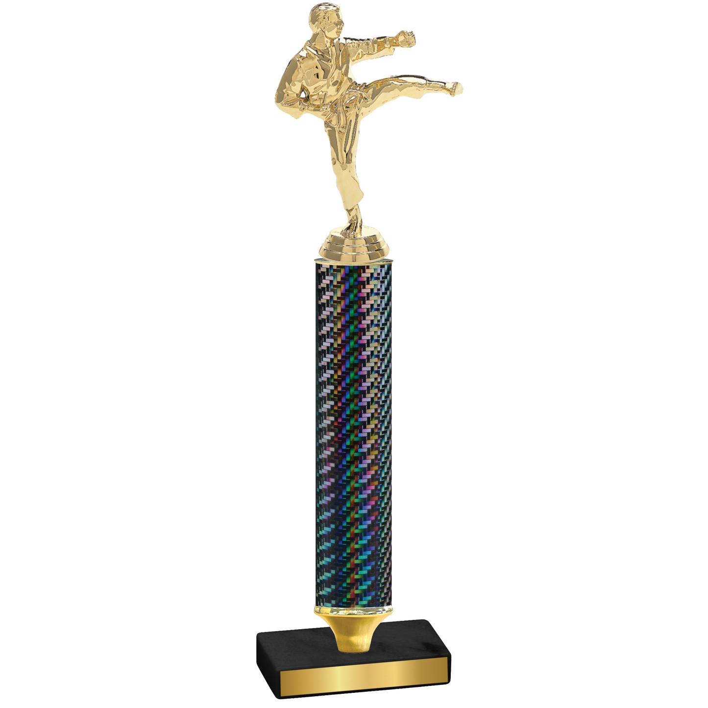 Value Black Carbon Fiber Karate Trophy