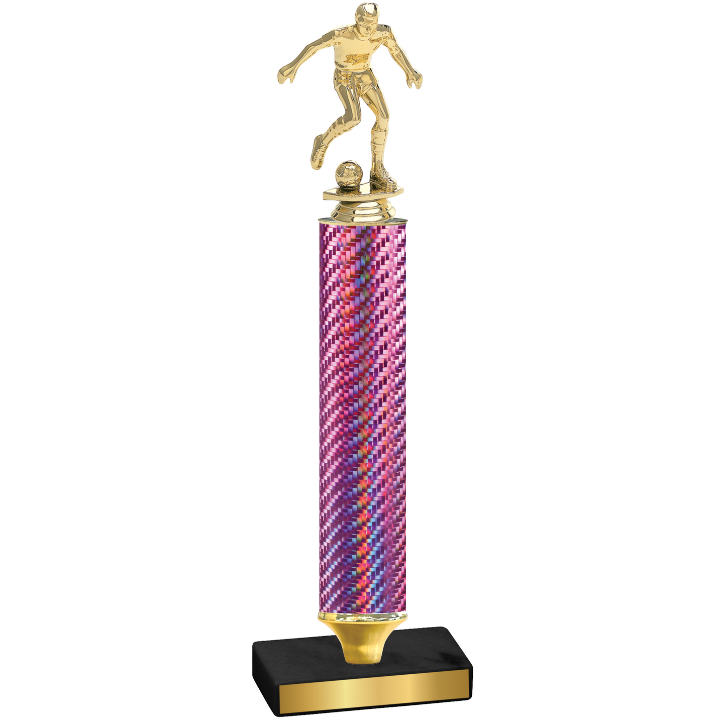 Value Pink Carbon Fiber Soccer Trophy