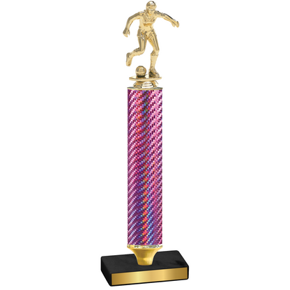 Value Pink Carbon Fiber Soccer Trophy