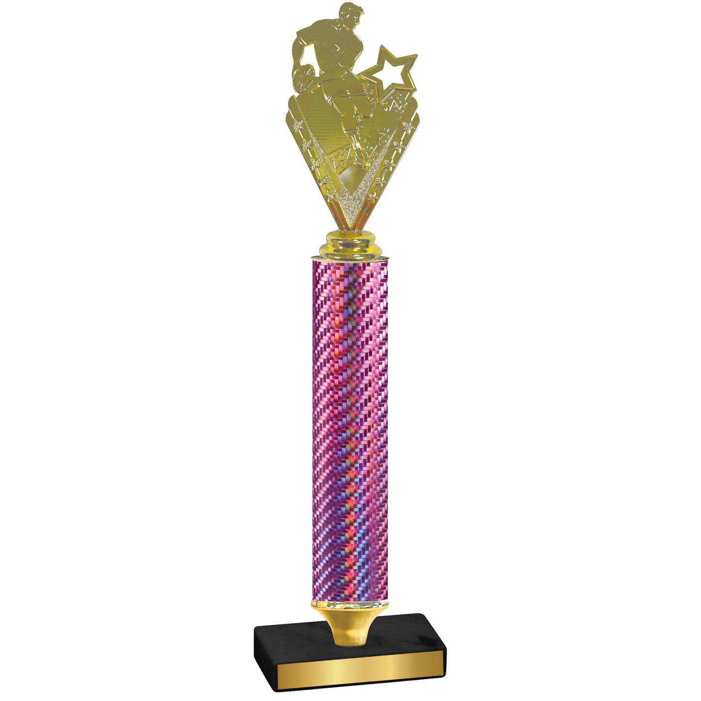 Value Pink Carbon Fiber Rugby Trophy