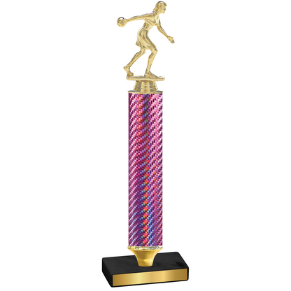 Value Pink Carbon Fiber Bowling Trophy