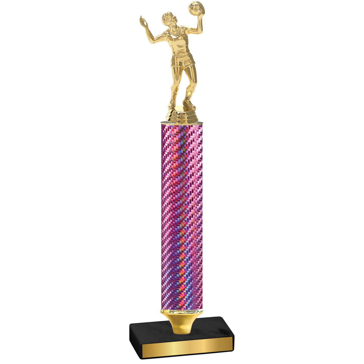 Value Pink Carbon Fiber Volleyball Trophy