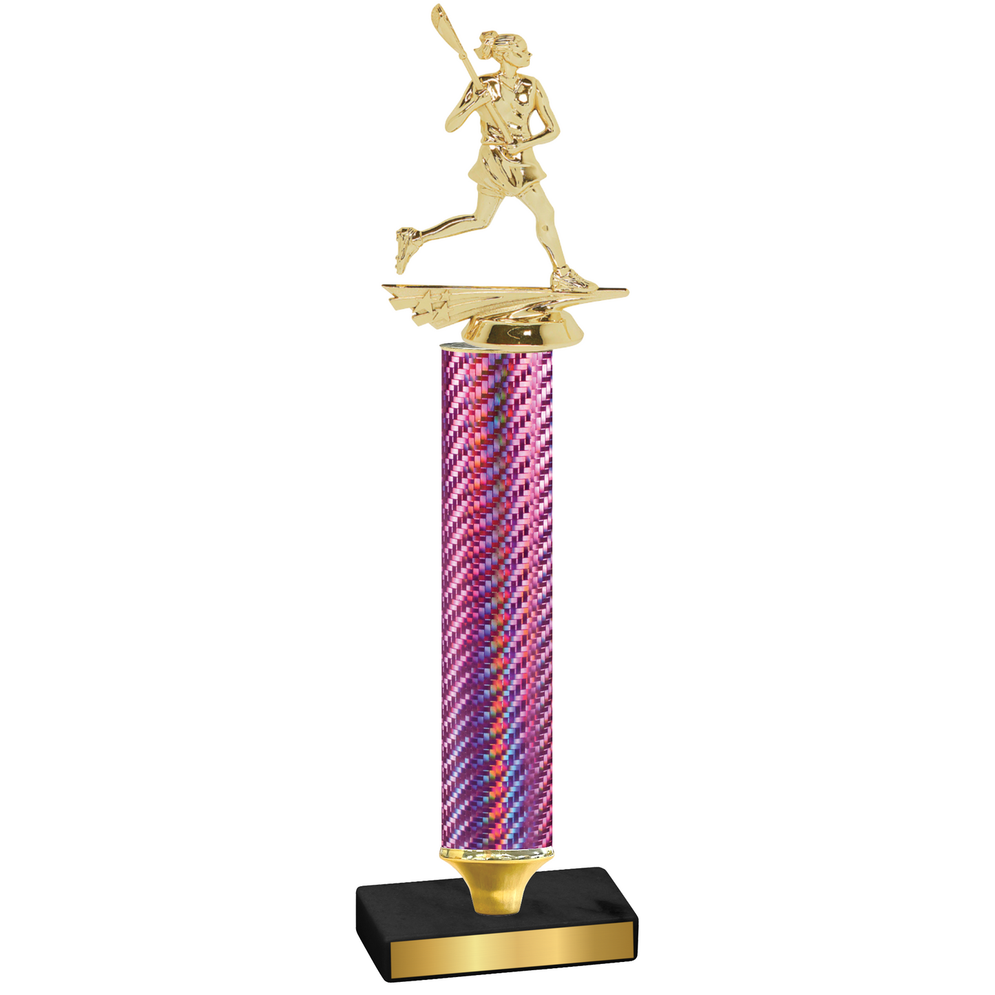 Value Pink Carbon Fiber Lacrosse Trophy