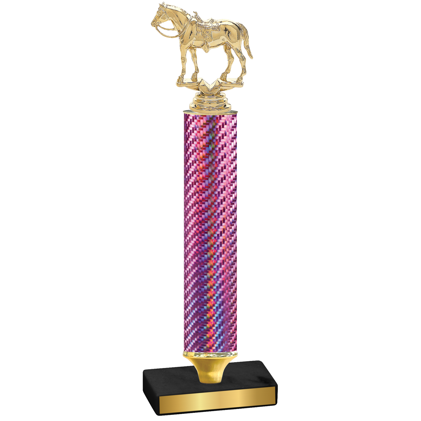 Value Pink Carbon Fiber Horses Trophy