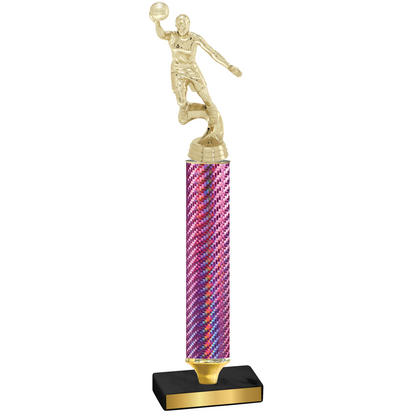 Value Pink Carbon Fiber Basketball Trophy