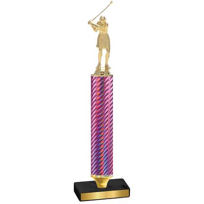 Value Pink Carbon Fiber Golf Trophy