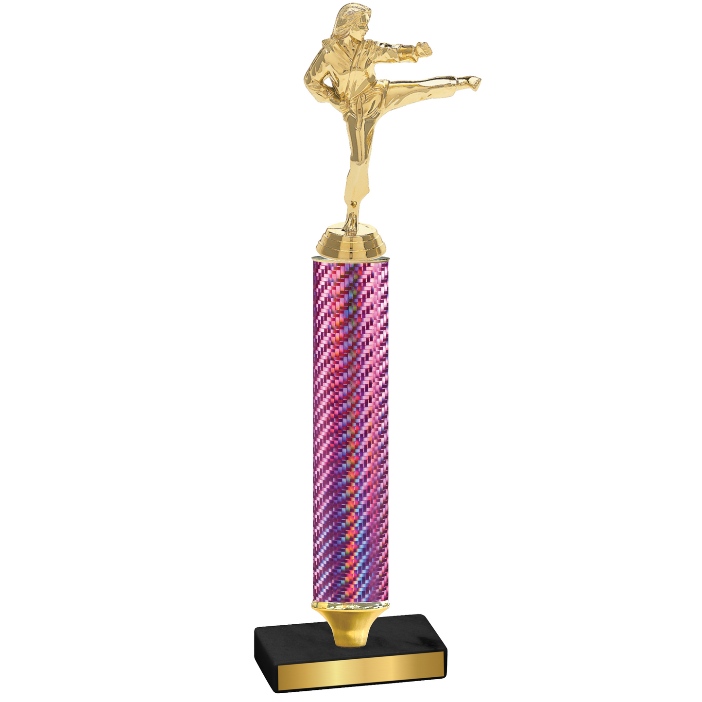 Value Pink Carbon Fiber Karate Trophy