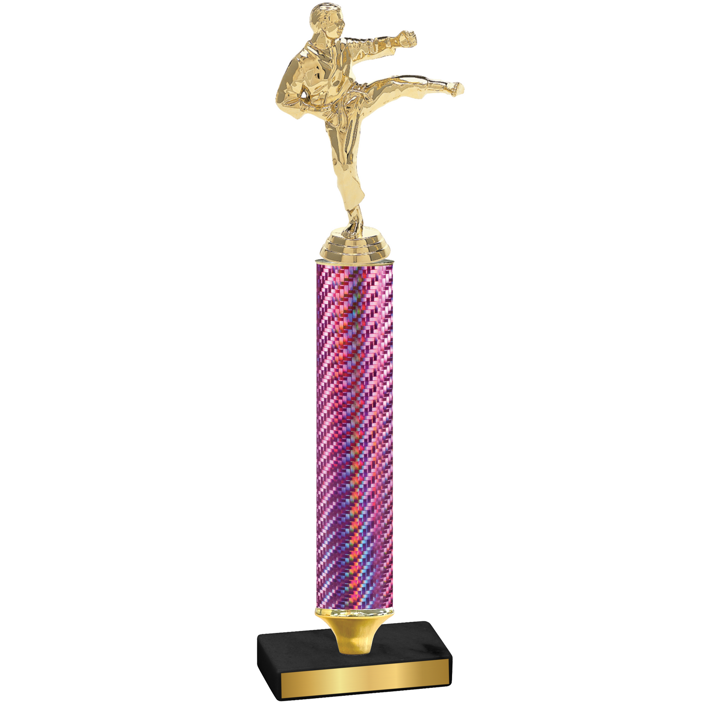 Value Pink Carbon Fiber Karate Trophy