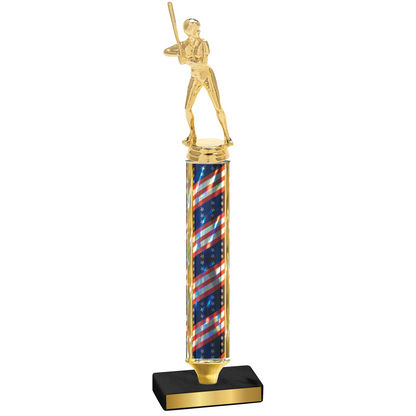 Value Flag USA Softball Trophy