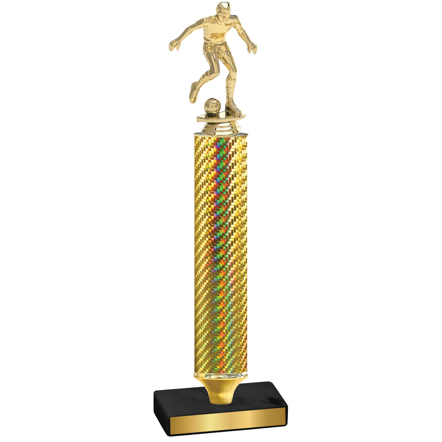 Value Gold Carbon Fiber Soccer Trophy