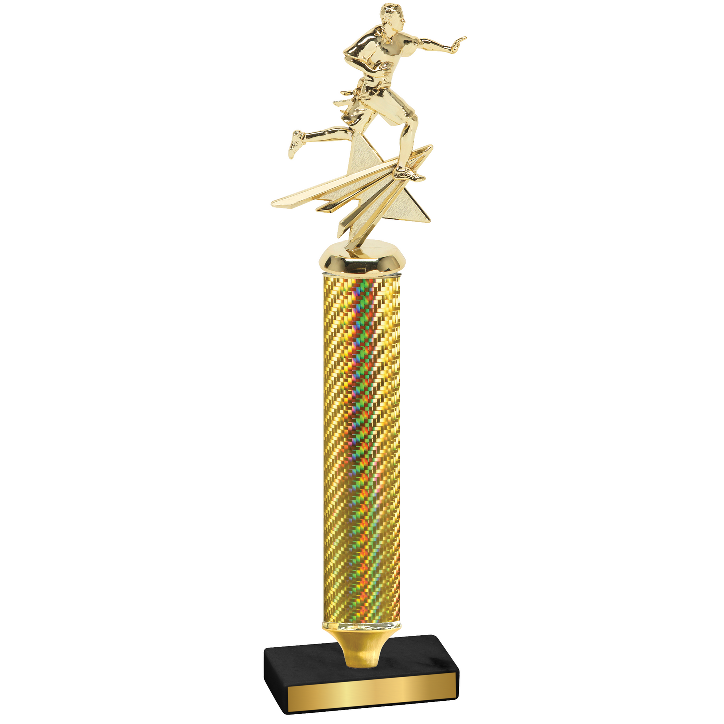 Value Gold Carbon Fiber Flag Football Trophy