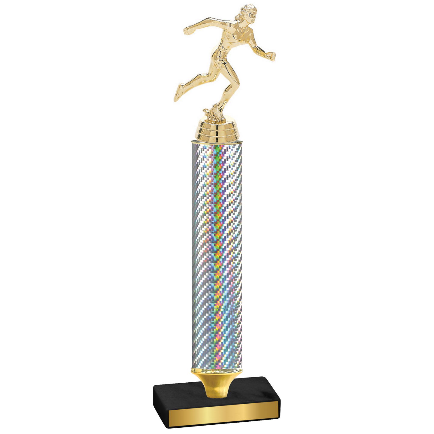 Value Silver Carbon Fiber Running Trophy