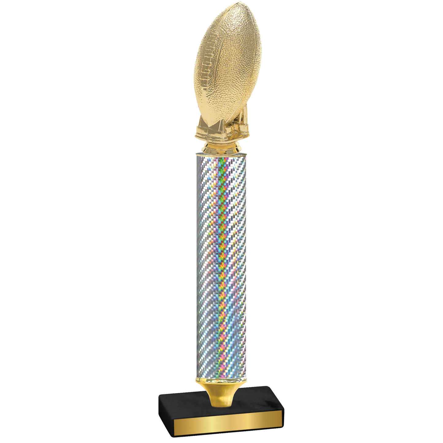 Value Silver Carbon Fiber Football Trophy