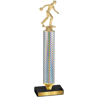 Value Silver Carbon Fiber Bowling Trophy