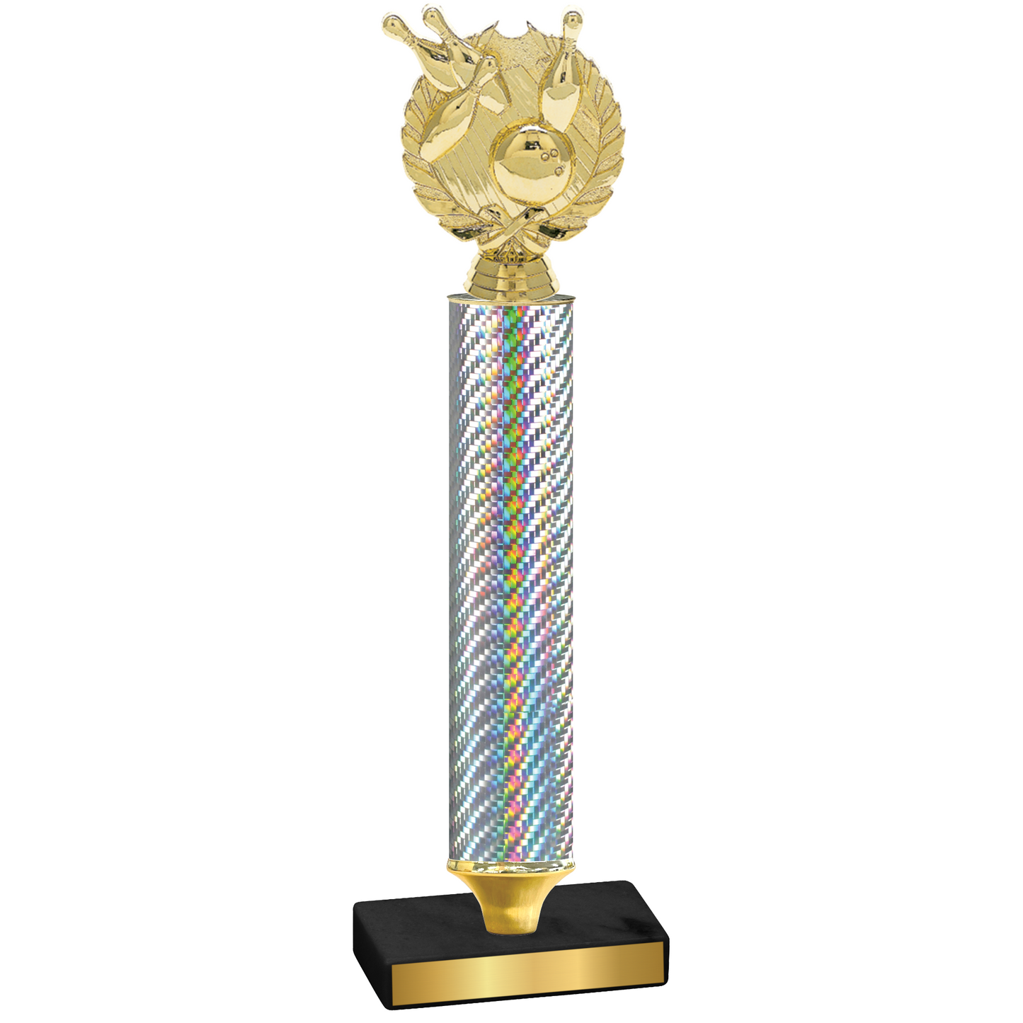 Value Silver Carbon Fiber Bowling Trophy