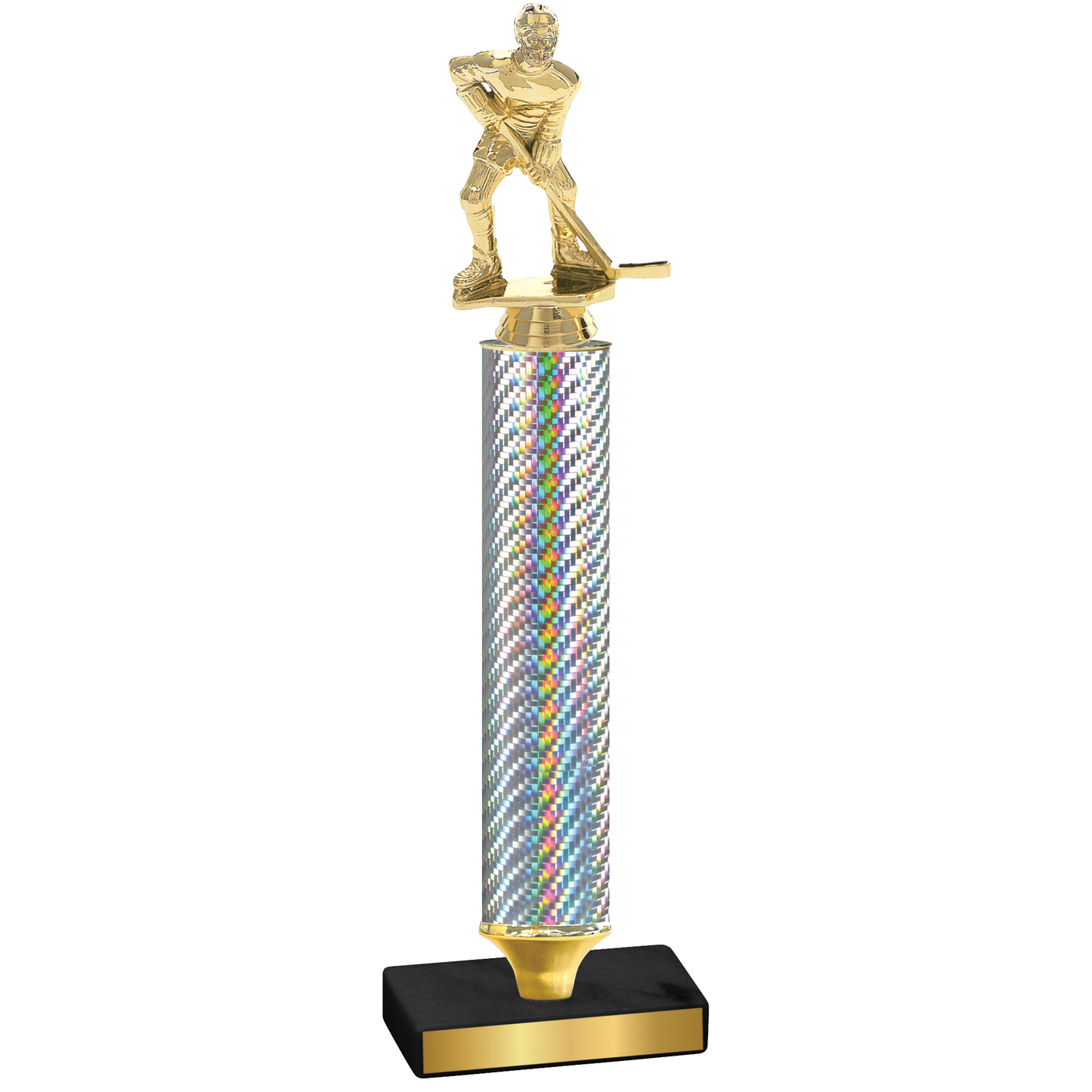 Value Silver Carbon Fiber Hockey Trophy