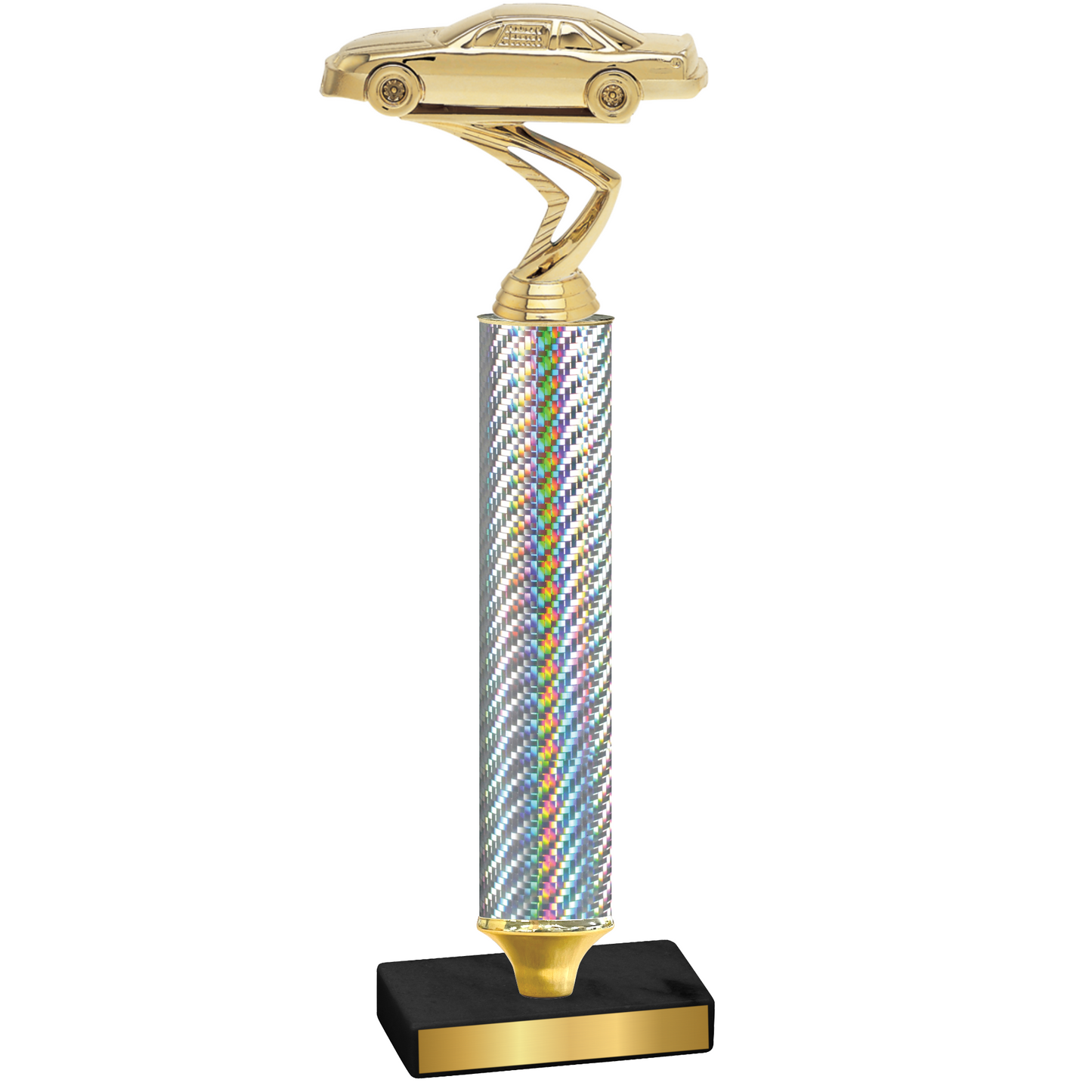 Value Silver Carbon Fiber Cars Trophy