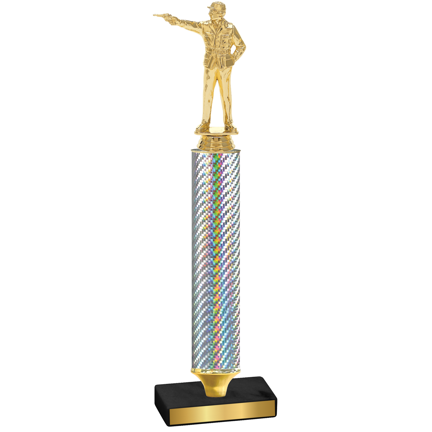 Value Silver Carbon Fiber Shooter Trophy