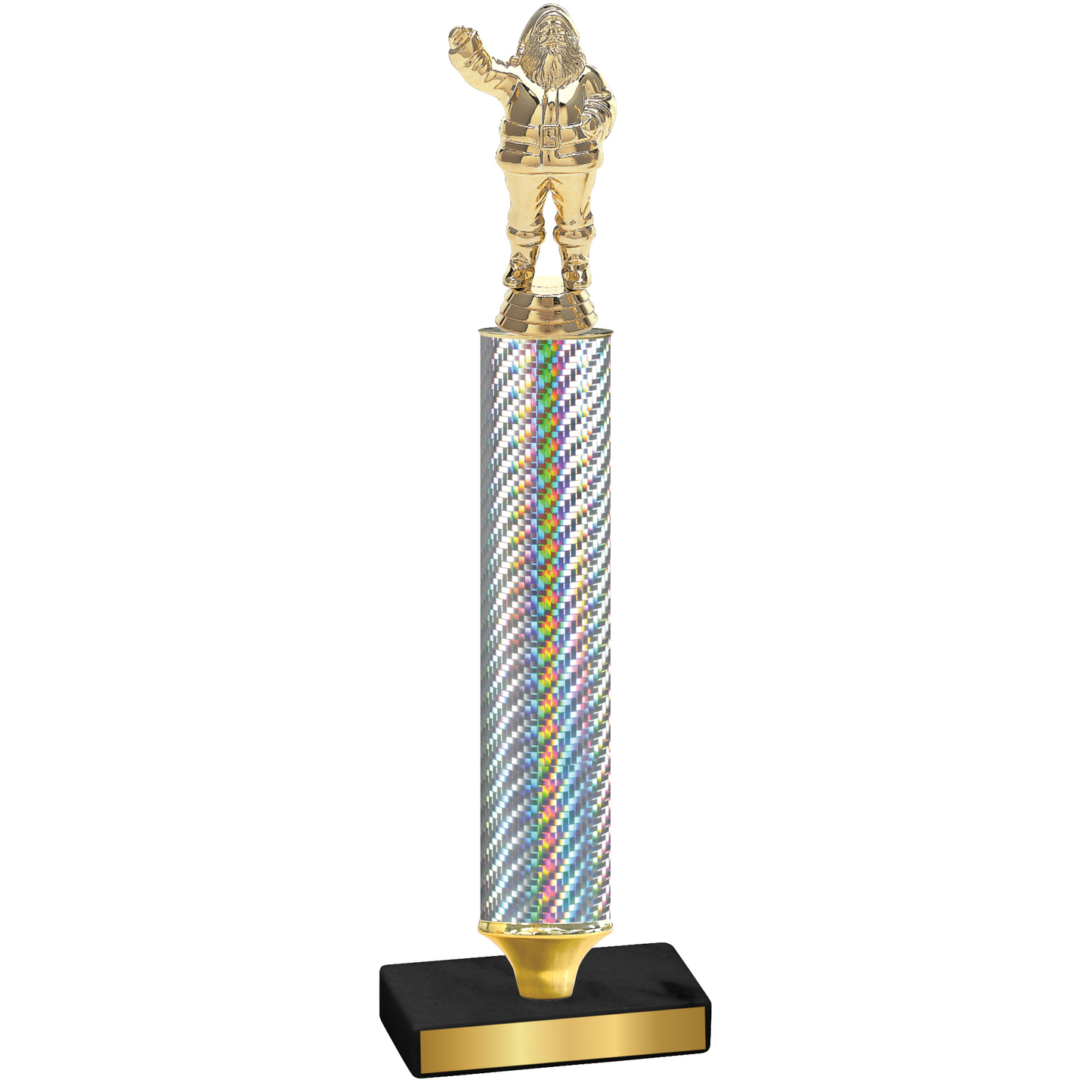 Value Silver Carbon Fiber Holiday Trophy