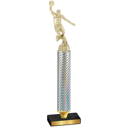 Value Silver Carbon Fiber Basketball Trophy