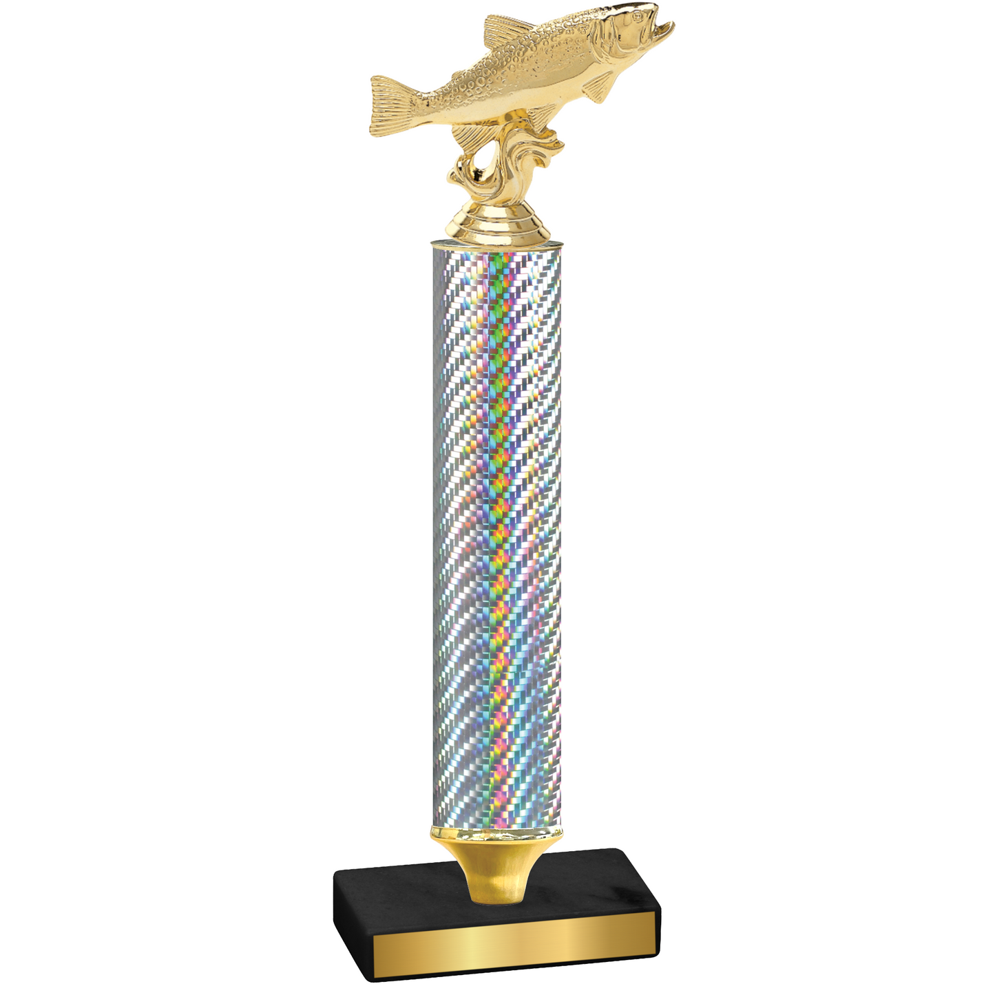 Value Silver Carbon Fiber Fishing Trophy