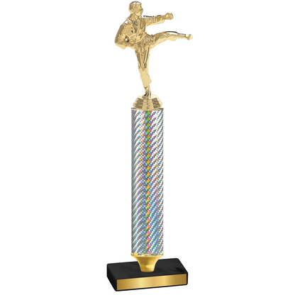 Value Silver Carbon Fiber Karate Trophy