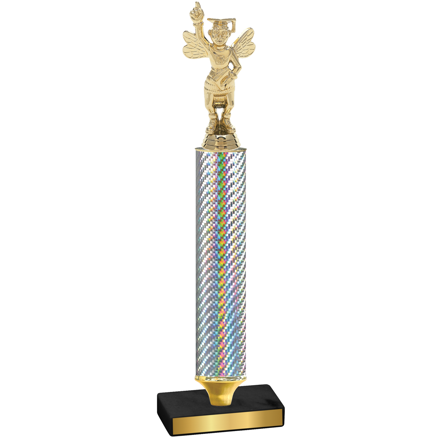 Value Silver Carbon Fiber Academics Trophy