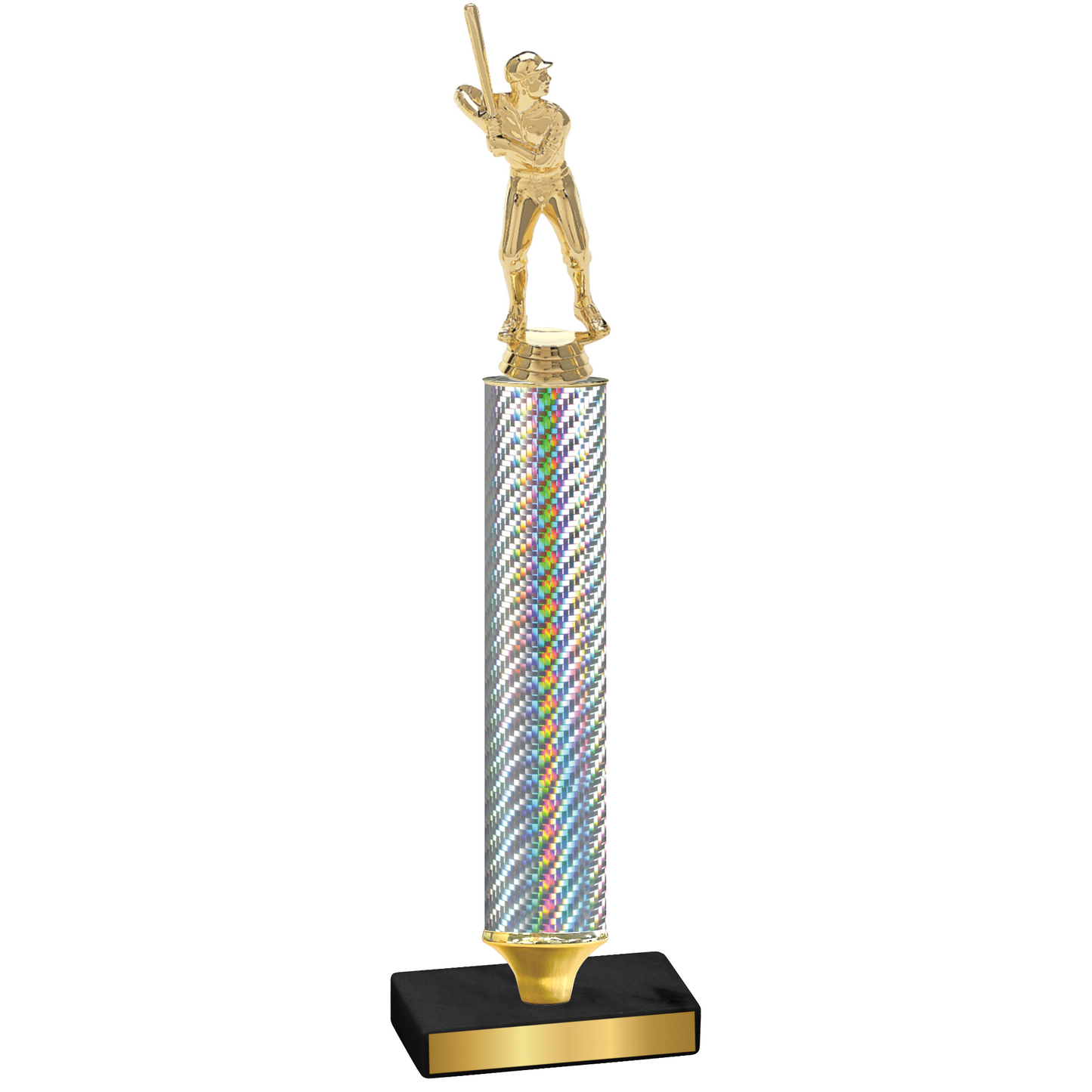 Value Silver Carbon Fiber Baseball Trophy