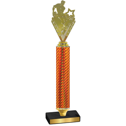 Value Orange Carbon Fiber Rugby Trophy