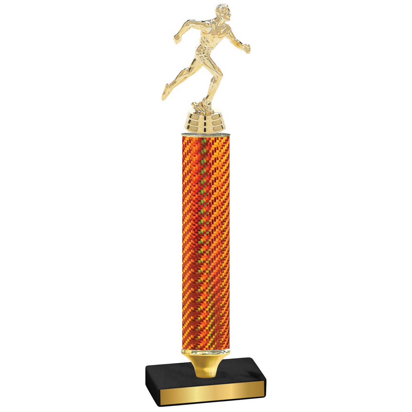 Value Orange Carbon Fiber Running Trophy