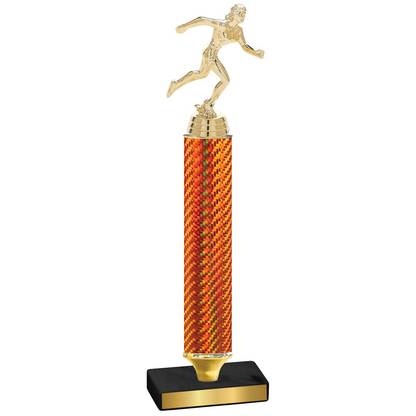 Value Orange Carbon Fiber Running Trophy