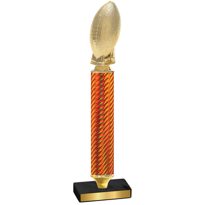 Value Orange Carbon Fiber Football Trophy