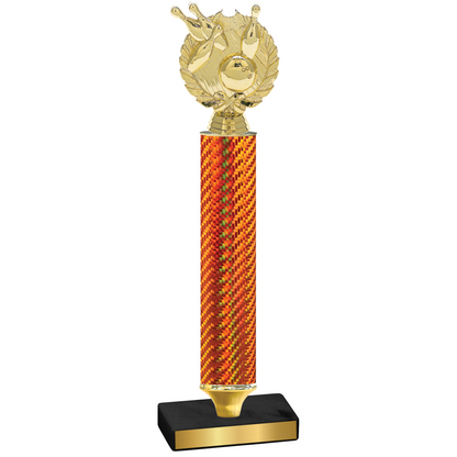 Value Orange Carbon Fiber Bowling Trophy