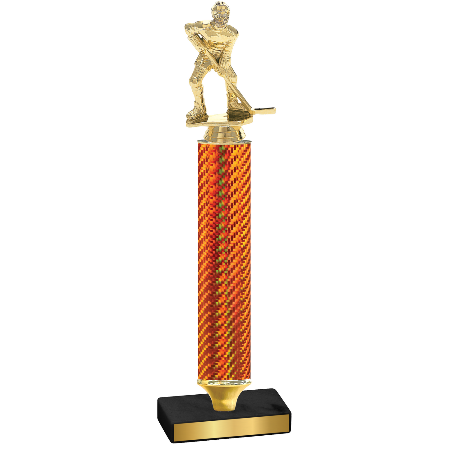 Value Orange Carbon Fiber Hockey Trophy