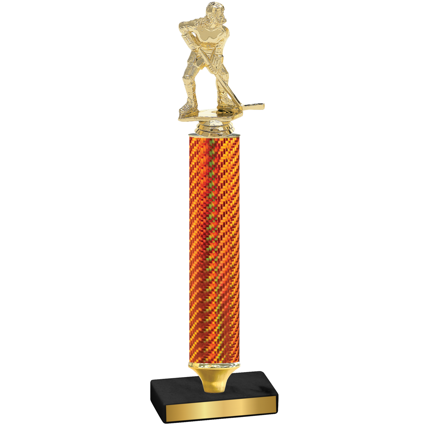 Value Orange Carbon Fiber Hockey Trophy