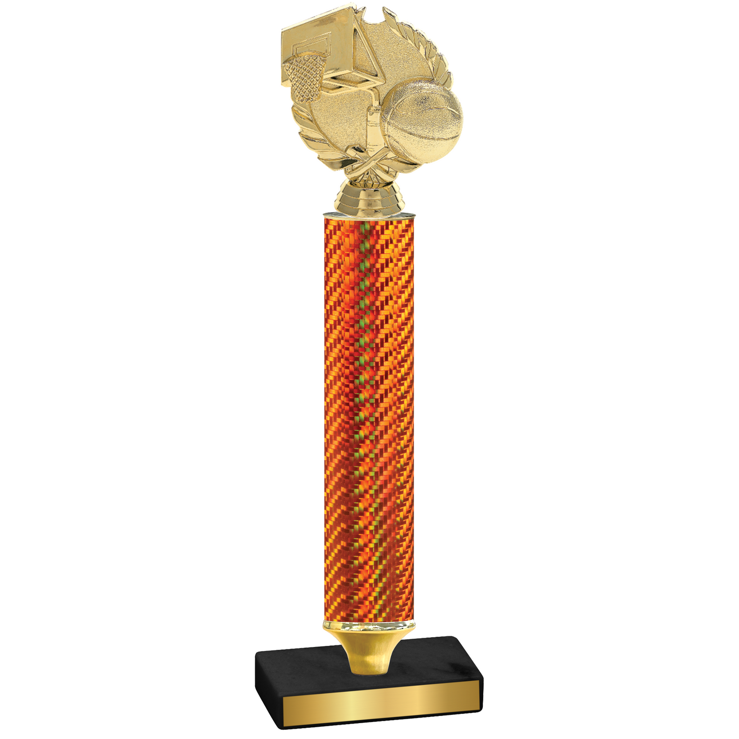 Value Orange Carbon Fiber Basketball Trophy