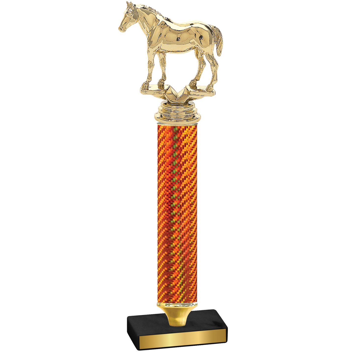 Value Orange Carbon Fiber Horses Trophy