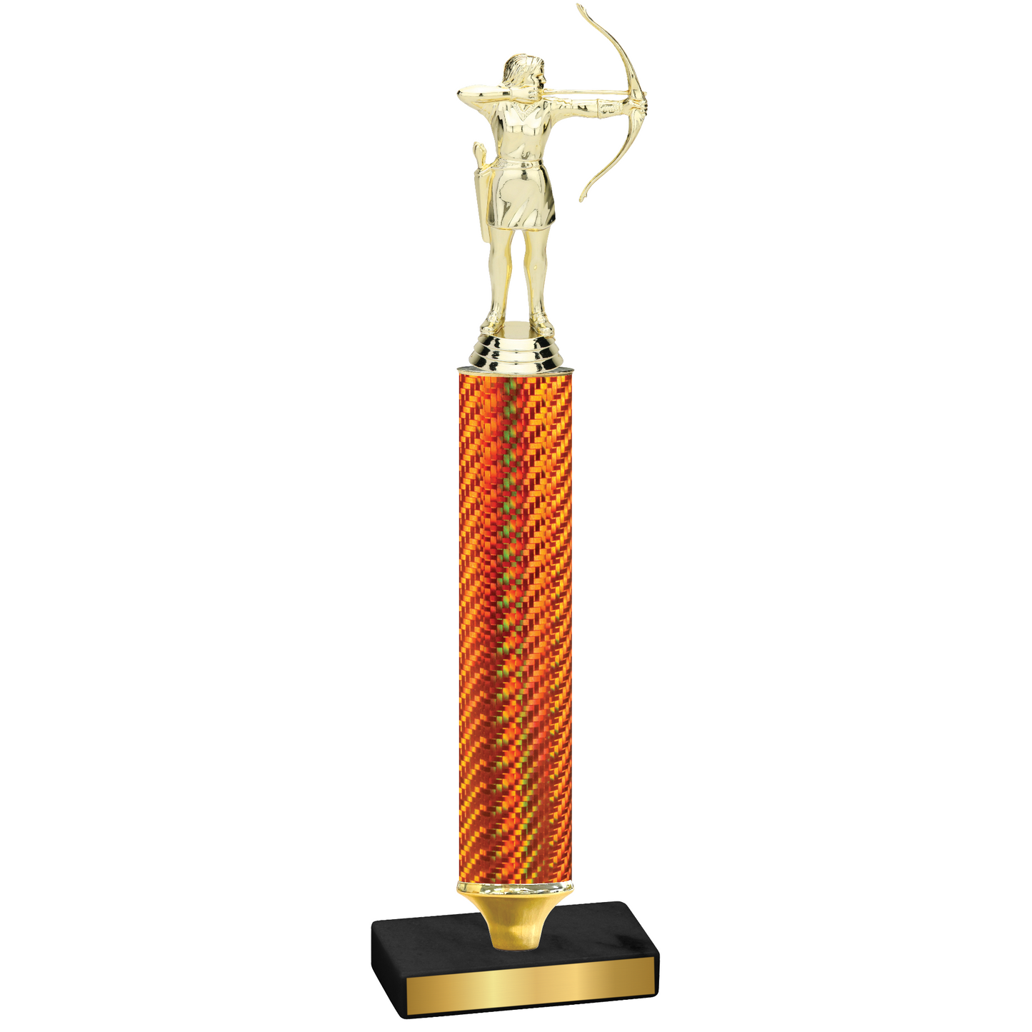 Value Orange Carbon Fiber Archery Trophy