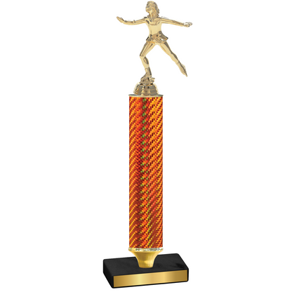 Value Orange Carbon Fiber Skater Trophy