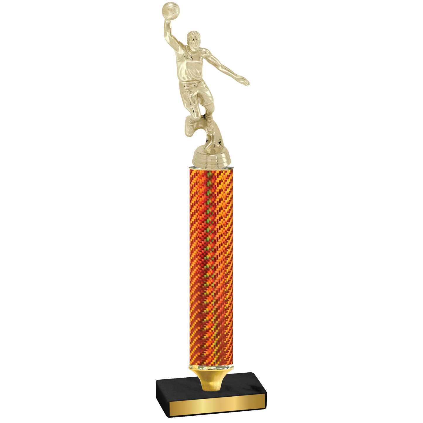 Value Orange Carbon Fiber Basketball Trophy