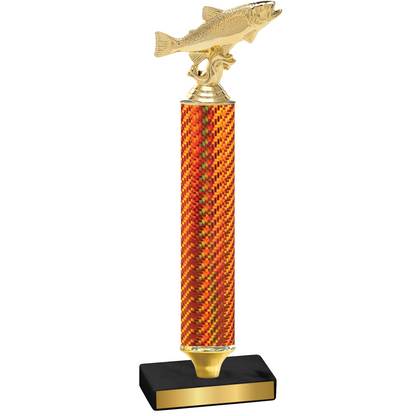 Value Orange Carbon Fiber Fishing Trophy