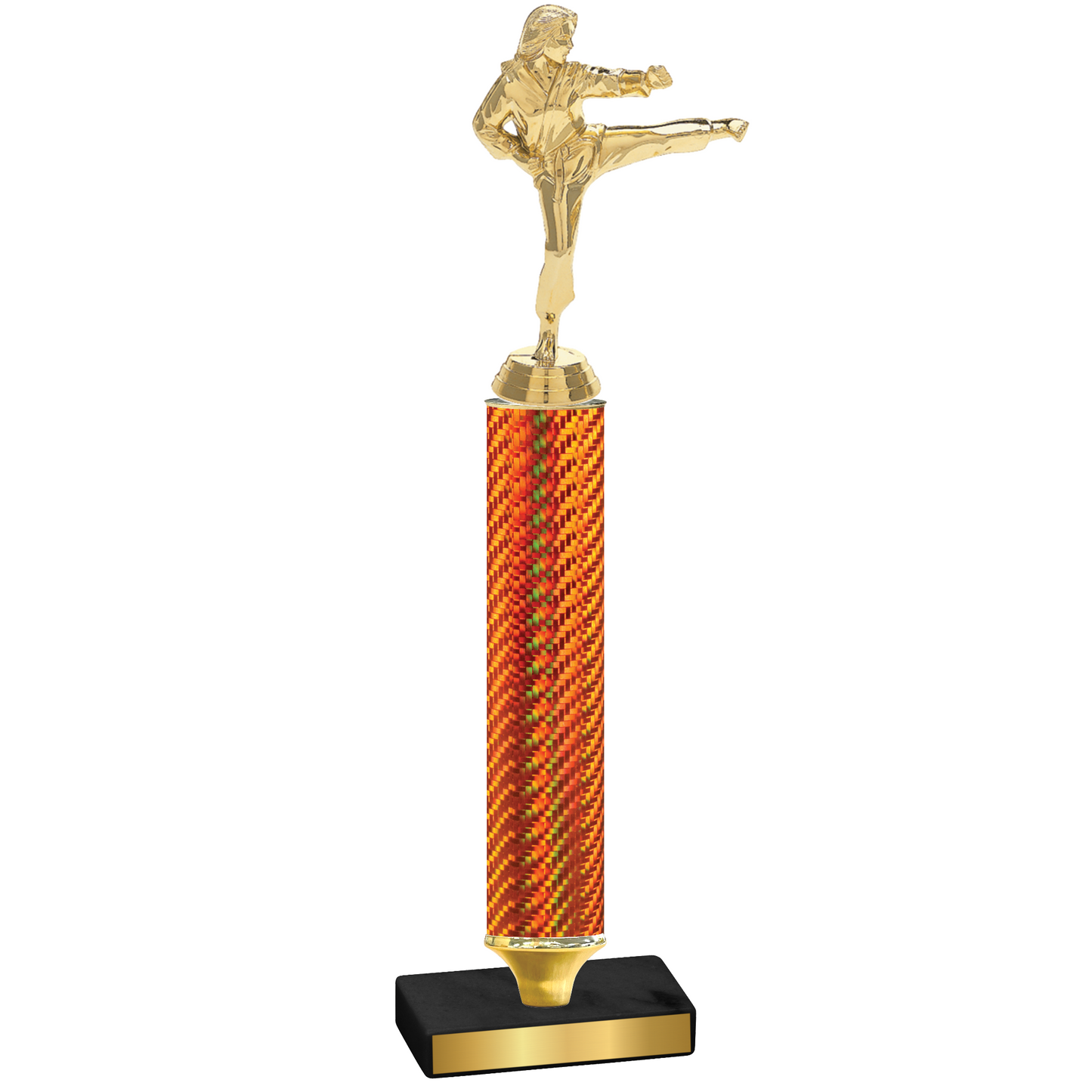 Value Orange Carbon Fiber Karate Trophy