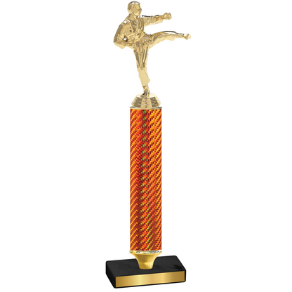 Value Orange Carbon Fiber Karate Trophy