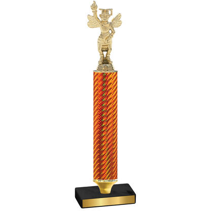 Value Orange Carbon Fiber Academics Trophy