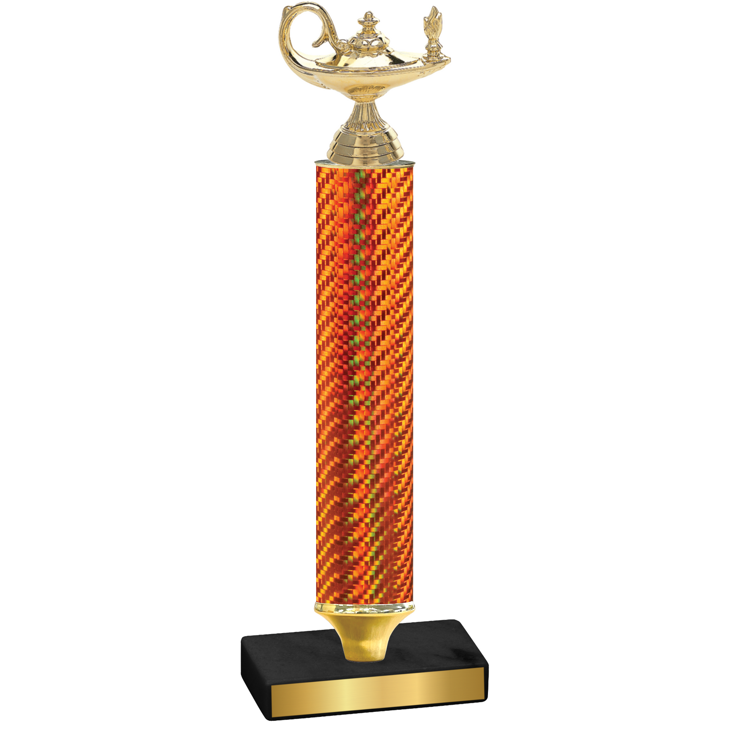 Value Orange Carbon Fiber Academics Trophy