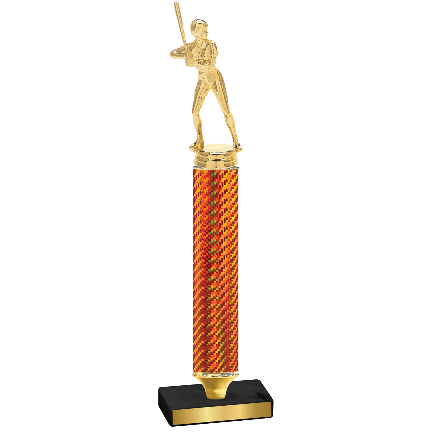 Value Orange Carbon Fiber Softball Trophy